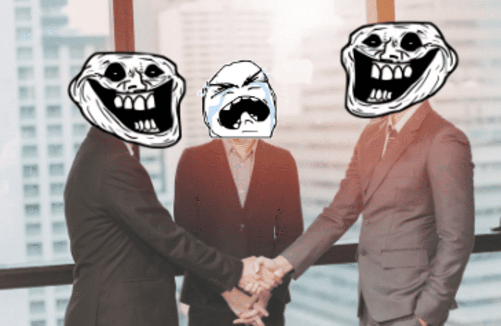 A person and person shaking hands Description automatically generated